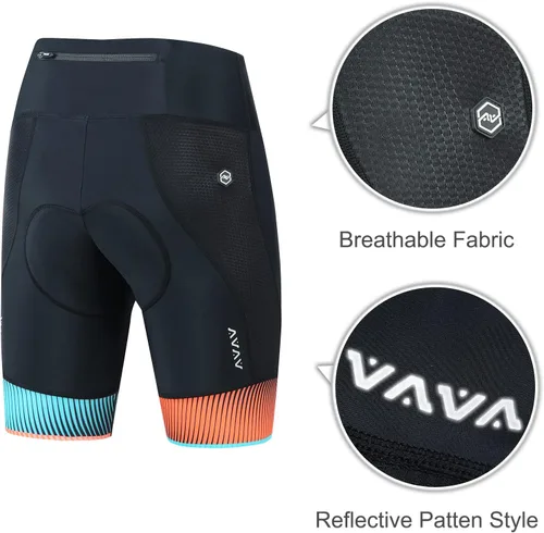 Miniatura 5 de NORTHHILL Pantalones cortos de ciclismo acolchados para mujer, pantalones cortos de ciclismo de cintura alta con forro 4D acolchado de gel Spin