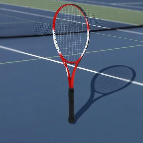 Miniatura 6 de Raquetas de tenis para 2 jugadores recreativas para principiantes, juego de raquetas adultas ligeras preencordadas de 27 pulgadas para mujeres