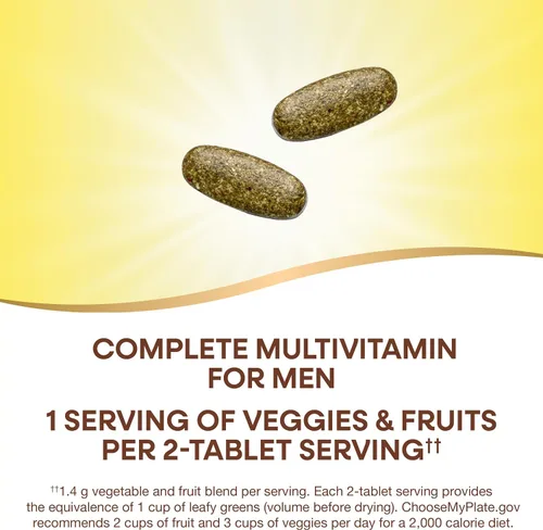 Miniatura 3 de Nature's Way Alive! Garden Goodness Multivitamínico para hombre, una porción de verduras y frutas (1), vitaminas B de alta potencia, 60 tabletas