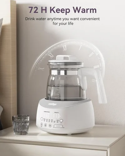 Miniatura 5 de Calentador de biberones Comfyer, calentador de biberones para bebé con luz nocturna y ventilador de enfriamiento más rápido, calentador de agua