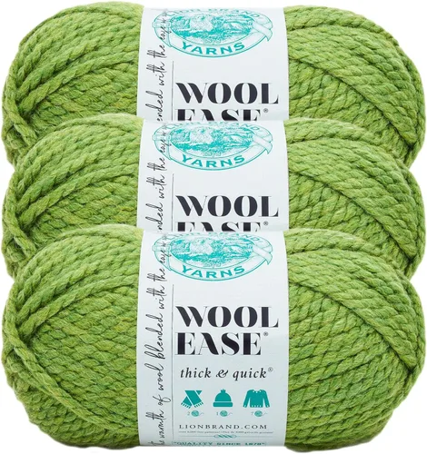 Miniatura 17 de Lion Brand Yarn - Ovillo de lana Wool-Ease Thick & Quick color fuerza aérea
