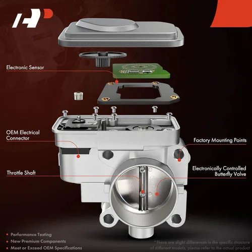 Miniatura 4 de A-Premium Cuerpo electrónico del acelerador compatible con Volkswagen Jetta 1999-2001, Beetle 1998-2001, Golf 1999-2001, L4 2.0L, Reemplazo #