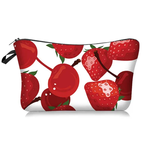 Miniatura 16 de FITINI Bolsa de maquillaje de aguacate de viaje, pequeña bolsa organizadora de cosméticos portátil para mujeres y niñas, con cremallera