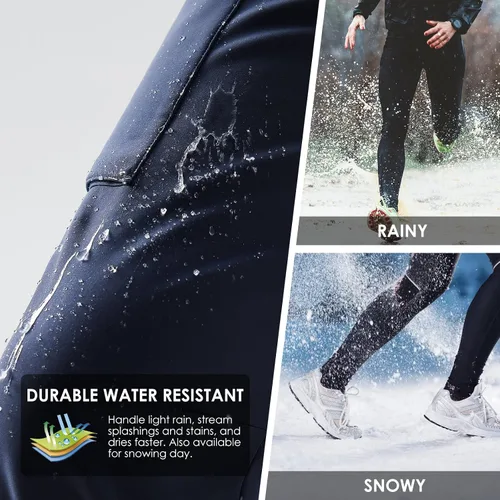 Miniatura 4 de BALEAF Pantalones cargo de senderismo con forro polar para hombre, impermeables, softshell y bolsillos con cremallera