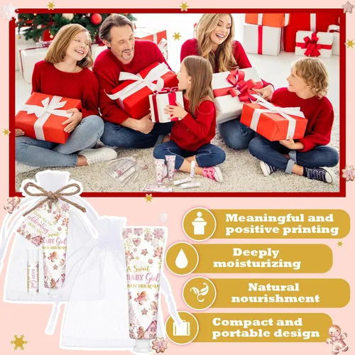Miniatura 7 de 24 juegos de crema de manos y bálsamo labial para baby shower, regalo de Navidad, baby shower, regalos de fiesta, tamaño de viaje, loción de manos