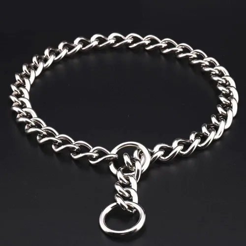 Miniatura 4 de Collar de cadena para perro, collar de entrenamiento, collares de cadena de acero inoxidable para perros grandes, longitud 24 pulgadas, diámetro