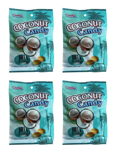 Dandy's Caramelos duros de coco, juego de 4 (3.52 onzas)