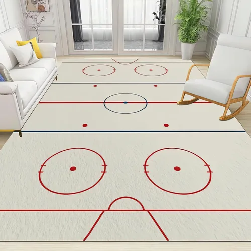 Miniatura 14 de Alfombra de área estampada azul, retro, envejecida, antideslizante, para interiores, sala de estar, lavable a máquina, transpirable para sala