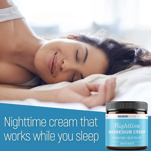 Miniatura 19 de Magnum Solace Loción de magnesio – Crema de magnesio nocturna – Aplicar a los músculos de las piernas, brazos o pecho – Cloruro de magnesio tópico