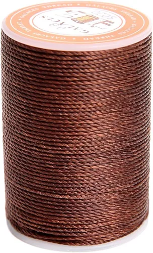 Miniatura 25 de Cuerda de poliéster encerado, cuerdas recubiertas de cera, hilo redondo impermeable recubierto de cera para pulseras trenzadas, accesorios de Negro