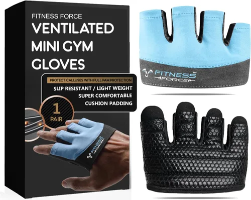 Miniatura 8 de FITNESS FORCE Workout Gloves for Men & Women Partial Weight Lifting Gloves Non-Slip Gym Gloves Lifting Grip Calluses Guard Fingerless Exercise
