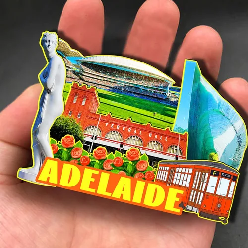 Miniatura 4 de Adelaide Australia - Imán de madera 3D para nevera, recuerdos coleccionables, decoración hecha a mano, artesanías, 4