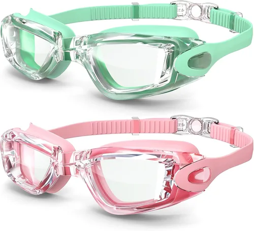 Miniatura 10 de Gafas de natación Braylin, paquete de 2 gafas de natación, antivaho, sin fugas para adultos, hombres, mujeres y jóvenes Paquete de 05.2 púrpura