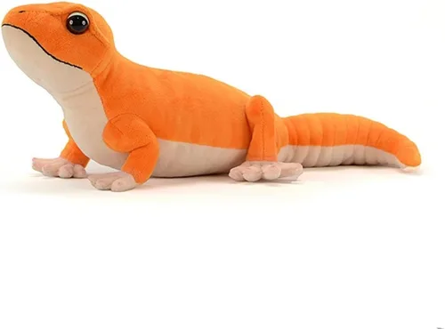 FRANKIEZHOU Peluche realista de Gecko de cola gorda, naranja, lagarto de 15.75 pulgadas para niños, suave para niños, decoración del hogar, juguete