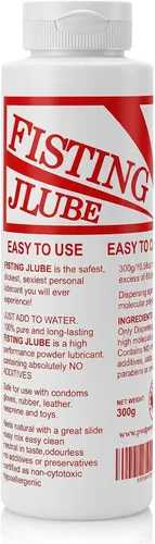 FISTING JLUBE - Mezcla de polvo con agua, una botella hace más de 16 galones/60 l de lubricante de 10.5 onzas / 10.58 oz