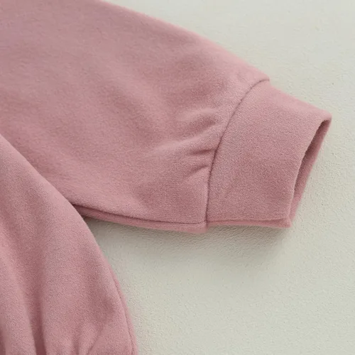 Miniatura 6 de Infant Baby Girl Fall Outfit Sweatshirt Romper Letter Embroidery Jumpsuit Big Lil Sis Matching Newborn Winter Clothes