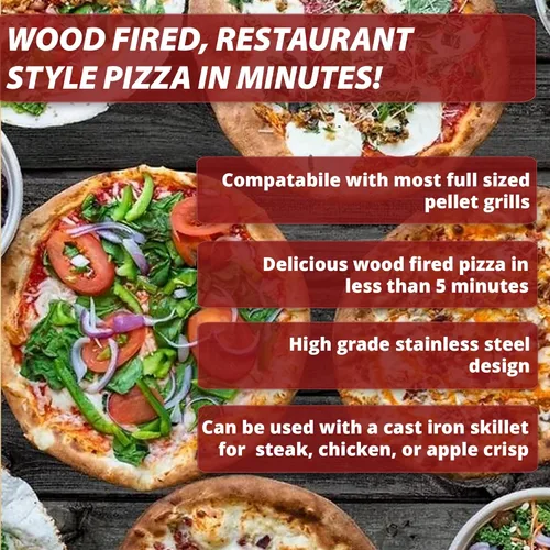 Miniatura 4 de Pellethead Accesorio para horno de pizza para parrillas de pellets – Convierte Traeger, Pit Boss, GMG y Camp Chef en horno de pizza al aire libre