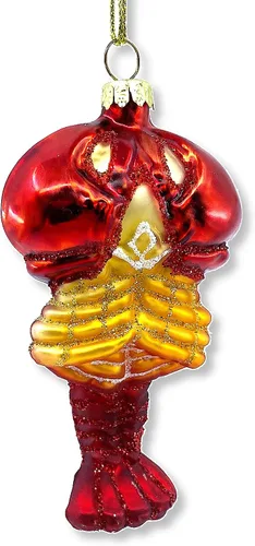Miniatura 3 de Adorno de cristal soplado de langosta 4