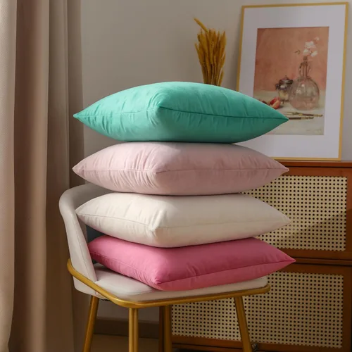 Miniatura 12 de Lewondr - Fundas de almohada de pana, juego de 4 fundas cuadradas de 22x22 pulgadas, con diseños a rayas modernas, para sofá, sala de estar, Marrón