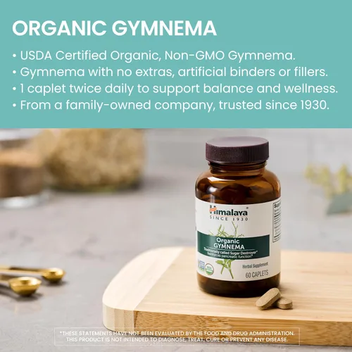 Miniatura 4 de Himalaya Organic Gymnema Sylvestre – Apoyo al metabolismo de la glucosa a base de hierbas – USDA orgánico, sin OMG, vegano, sin gluten, sin