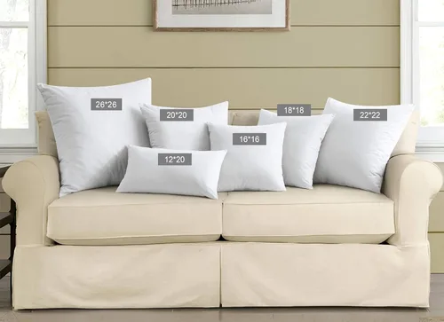 Miniatura 7 de puredown® Juego de 2 cojines decorativos de plumas de 18 x 18 pulgadas (juego de 2, blanco) para sofá, cama, lavable a máquina
