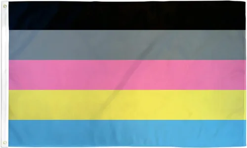 Miniatura 2 de Bandera de orgullo poligénero de 3 x 5 pies de poliéster