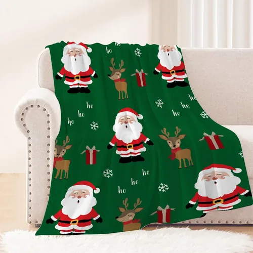 Miniatura 29 de Manta de Navidad para bebé, manta pequeña de Navidad a cuadros rojos, manta de Navidad para invierno, para mascotas, manta para envolver cuna