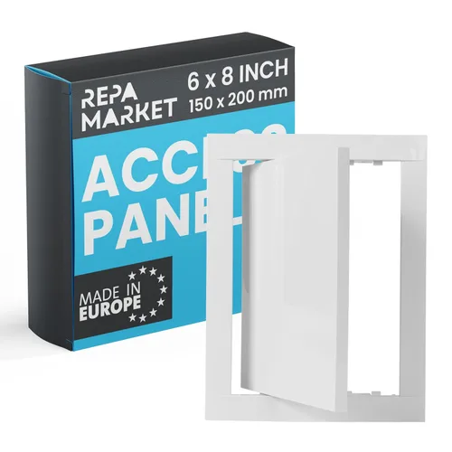 Miniatura 11 de Repa Market Panel de acceso de pared de 12 x 12 pulgadas para paneles de yeso, placa de plástico ABS antracita para orificios de pared, panel