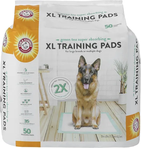 Miniatura 9 de Arm & Hammer Green Tea - Almohadillas de entrenamiento para mascotas, 8 unidades, súper absorbentes con té verde y bicarbonato de sodio, control