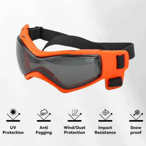 Miniatura 4 de NAMSAN Lentes de sol para perros de raza media, con protección UV para perros pequeños a medianos, resistentes al viento, antivaho, a prueba