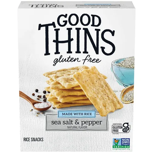 Miniatura 21 de GOOD THINS Snacks de arroz y queso con parmesano y ajo, galletas sin gluten, galletas a granel, 6 cajas de 3.5 onzas