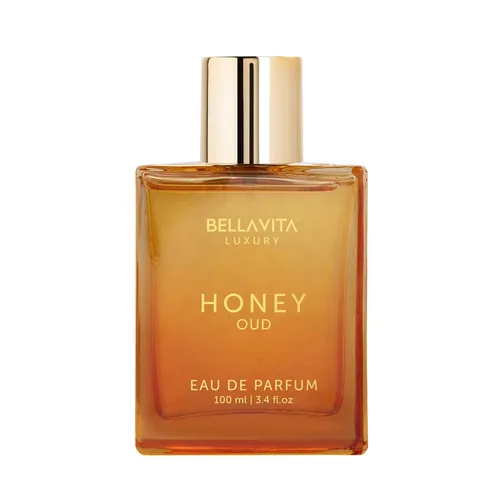 BellaVita Luxury Honey Oud Eau de Parfum (3.4 onzas líquidas) | Pachulí, vainilla, bergamota, floral y picante + fabricado con aceites esenciales