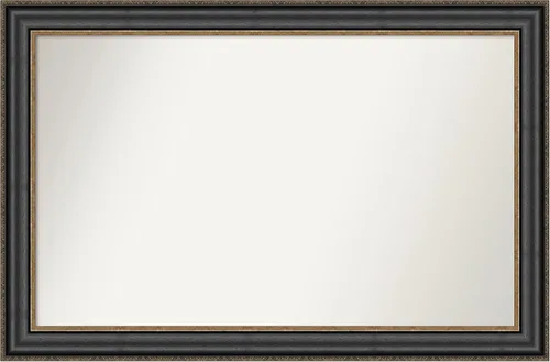 Miniatura 431 de Amanti Art Espejo personalizado, espejo de baño negro puente, espejo de pared o espejo de tocador de baño sobre el fregadero (26 x 26 pulgadas)