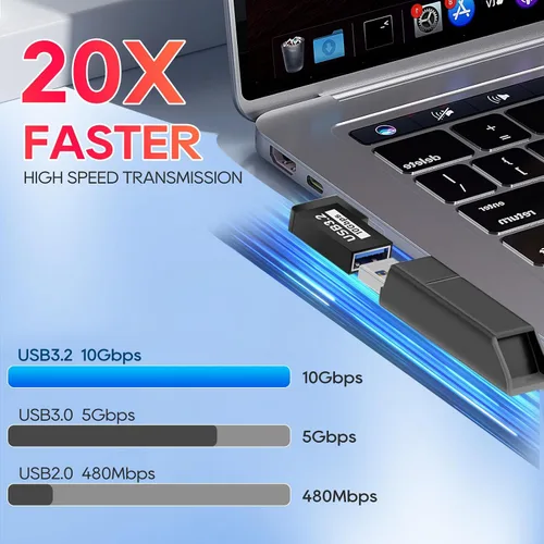 Miniatura 3 de UCEC Adaptador USB de 90 grados, adaptador de ángulo recto USB 3.2, ángulo izquierdo y recto horizontal USB A macho a USB A hembra, conector