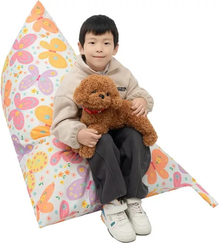 Miniatura 11 de LOLOMLO Funda para puf de almacenamiento de animales de peluche, 52 x 31 pulgadas, puf extra grande con cremallera YKK, sofá de asiento sentado