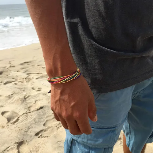 Miniatura 10 de Rumi Sumaq Pulsera de concientización para hombres, mujeres y niños – Pulsera de apoyo tejida ajustable anudada a mano – Pulsera de conciencia sutil