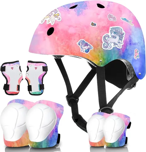 Miniatura 8 de Kids Bike Helmet and Pad Set for Girls Boys Ages 2-3-5-8-14, Adjustable Toddler Youth Helmet with Knee & Elbow Pads for Bicycle, Skating, Scooter