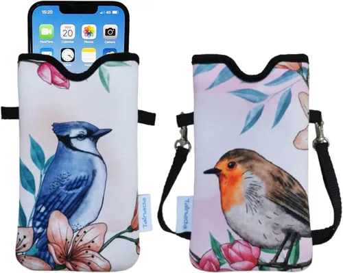 Miniatura 61 de Tainada Funda Estuche Bolsa de Neopreno para Teléfono para Hombres y Mujeres con Correa Cruzada/Cordón para el Cuello para iPhone 17/16/15 Pro Max