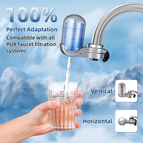 Miniatura 2 de Filtro de agua de repuesto para sistemas de filtración de grifos PUR, PUR PLUS, apto para fregadero RF-9999, FM-3700, FM-2500V, PFM400H, RF-3375