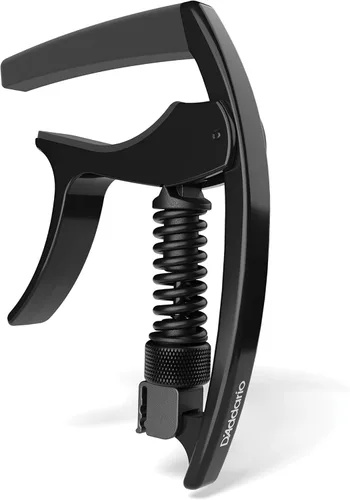 Miniatura 10 de D'Addario Cejilla de guitarra - NS Artist - Para guitarras eléctricas y acústicas de 6 cuerdas - Uso de una sola mano - Soporte de púas integrado
