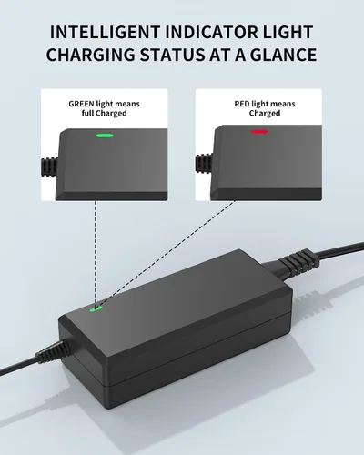Miniatura 5 de VHBW Cargador de 42 V para scooter eléctrico Phantomgogo solo compatible con scooter eléctrico Phantomgogo R1 (no para R1 Pro)