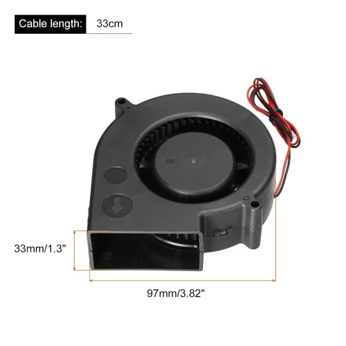 Miniatura 2 de MECCANIXITY Ventilador de enfriamiento sin escobillas DC Ventilador Enfriador 9733 3.819x3.819x1.299 in Turbina Turbo Dual Ball Bearing Ventilador