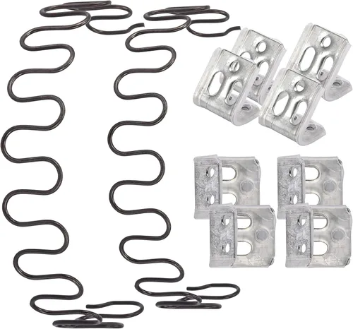 Miniatura 8 de Muelles de repuesto para sofá, 2 resortes de 22 pulgadas con 8 clips en S, kit de reparación de resortes de sofá de diámetro de alambre 4.0