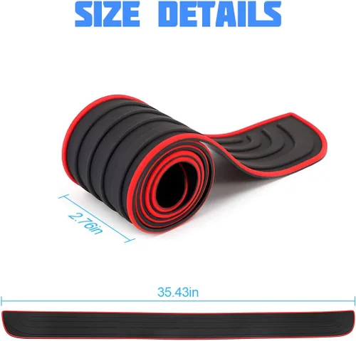 Miniatura 2 de XINLIYA - Protector de Guardabarros Trasero para Coche, Protector Universal de Goma Resistente a Arañazos y Antideslizante para Puerta del Maletero