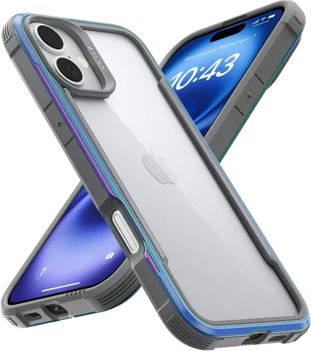 Miniatura 10 de RAPTIC Shield para iPhone 14, funda protectora transparente a prueba de golpes, grado militar, probada en caídas de 10 pies, marco de aluminio