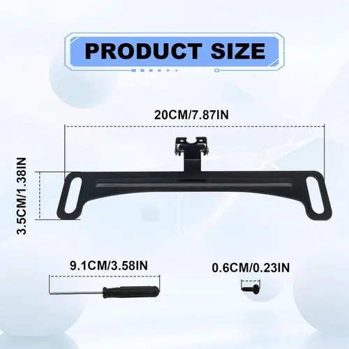 Miniatura 2 de Soporte universal para placa de matrícula de visión trasera para automóvil, kit de cámara trasera montada en espejo, soporte de instalación
