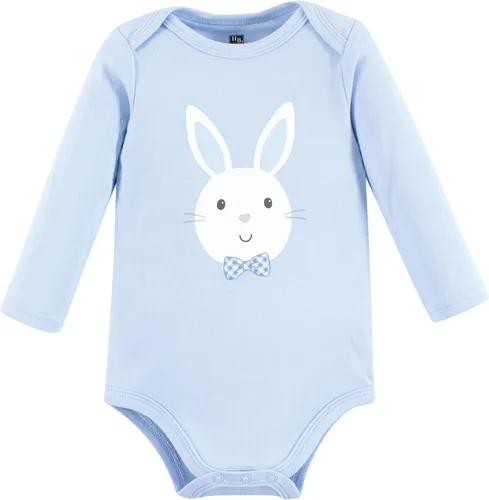 Miniatura 40 de Hudson Baby Body unisex de algodón de manga larga para bebé, leopardo rosa rojo