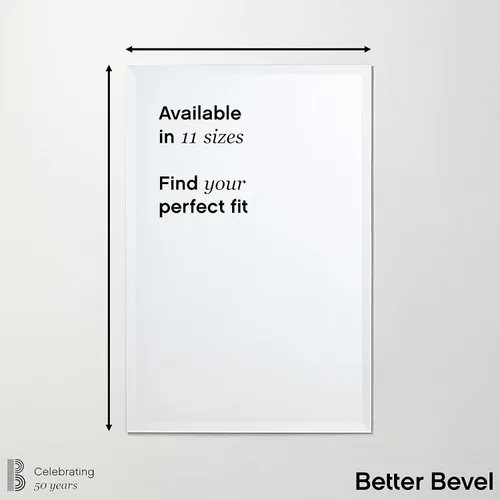 Miniatura 5 de Better Bevel - Espejo rectangular sin marco, espejo de pared de baño de 20 x 30 pulgadas con borde biselado Rectángulo - Borde biselado