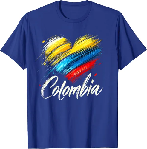Miniatura 21 de Camiseta de orgullo colombiano con corazón de la bandera de Colombia