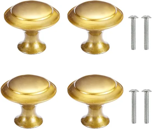 Miniatura 17 de 4 pomos de puerta de armario, pomo de puerta de cajón de armario para muebles de cocina, perilla de gabinete de acero inoxidable con tornillos, gris